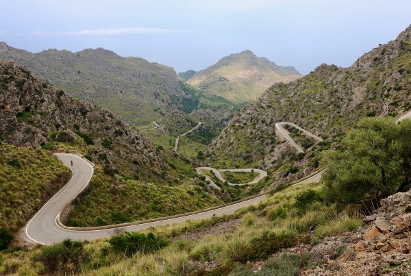 Winding road through Spanish countryside