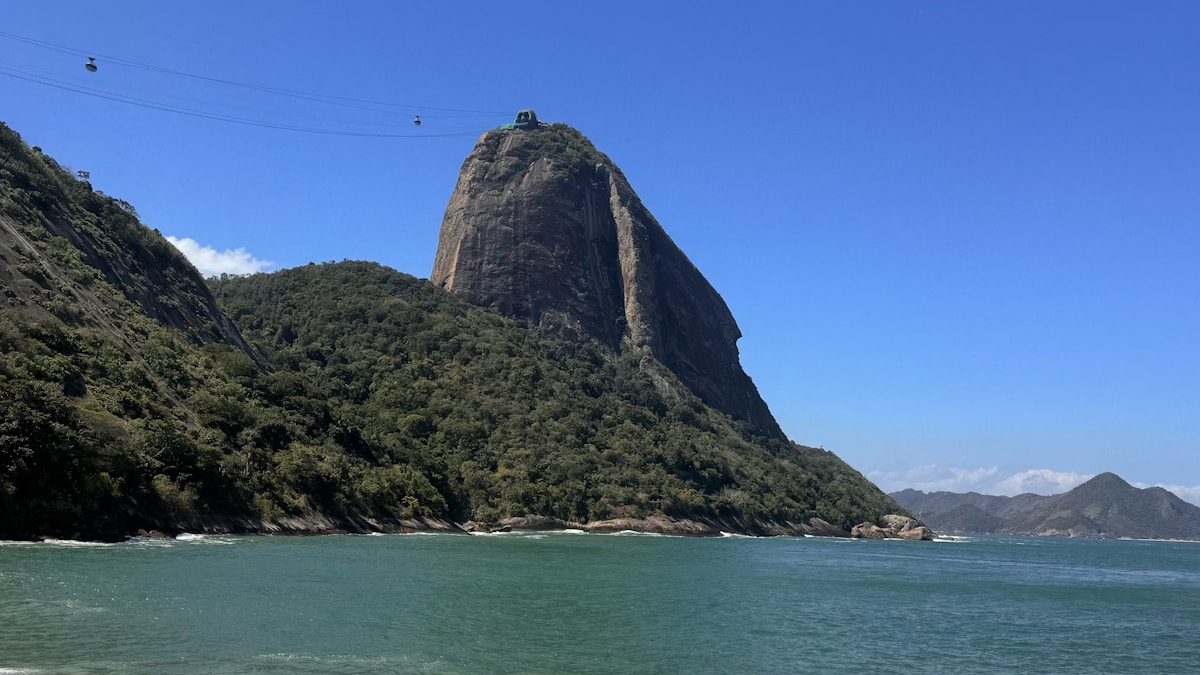 Sugarloaf Mountain overlooking Guanabara Bay, Rio de Janeiro