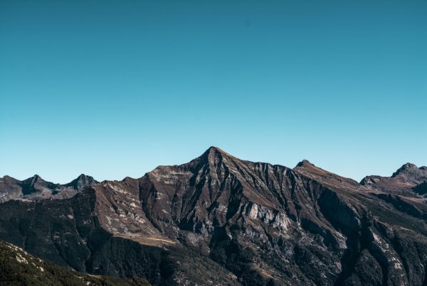 Lake Maggiore and mountains near Locarno, Switzerland