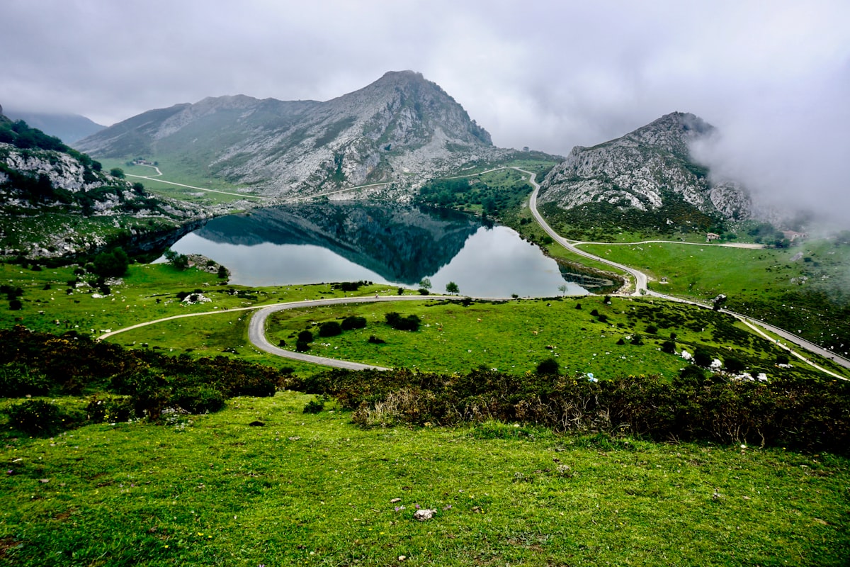 Dramatic peaks and valleys of the Picos de Europa mountains in northern Spain