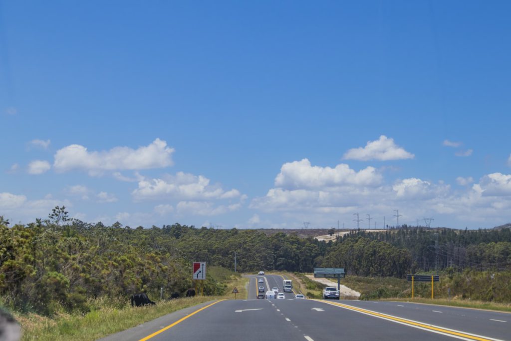 Scenic road winding through the dramatic landscapes of South Africa